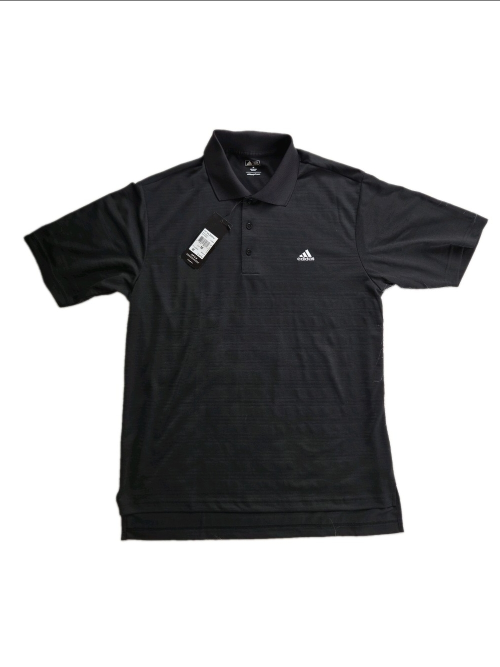Adidas Men's Black Golf Polo Shirt Size M Short Sleeve Collared NWT